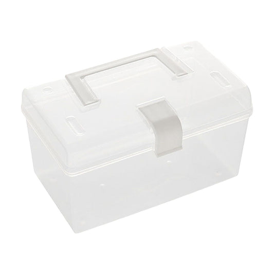 Transparent Storage Box, Clear Storage Latch Box Plastic Container Plastic Carrying Case with Handle and V1189-LWWAL-20260401-06871
