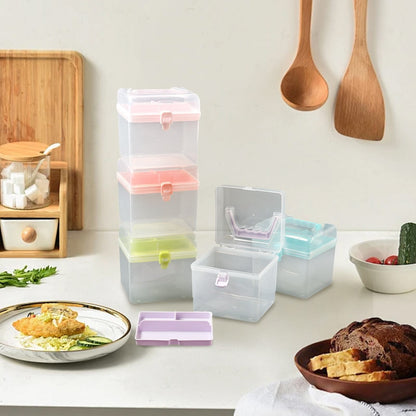 Transparent Storage Box, Clear Storage Latch Box Plastic Container Plastic Carrying Case with Handle and V1189-LWWAL-20260401-06872