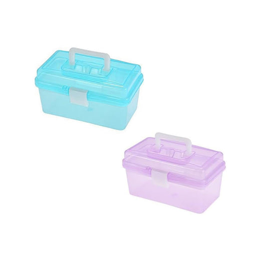 Transparent Storage Box, Clear Storage Latch Box Plastic Container Plastic Carrying Case with Handle and V1189-LWWAL-20260401-06874