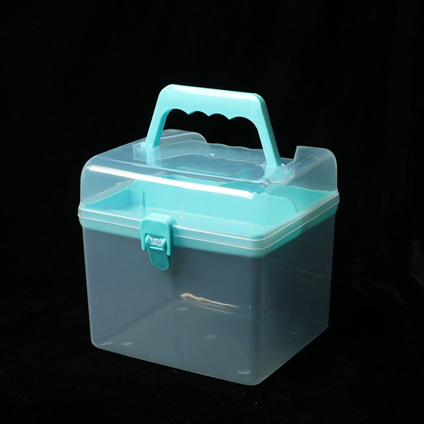 Transparent Storage Box, Clear Storage Latch Box Plastic Container Plastic Carrying Case with Handle and V1189-LWWAL-20260401-06875