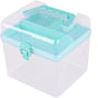 Transparent Storage Box, Clear Storage Latch Box Plastic Container Plastic Carrying Case with Handle and V1189-LWWAL-20260401-06876