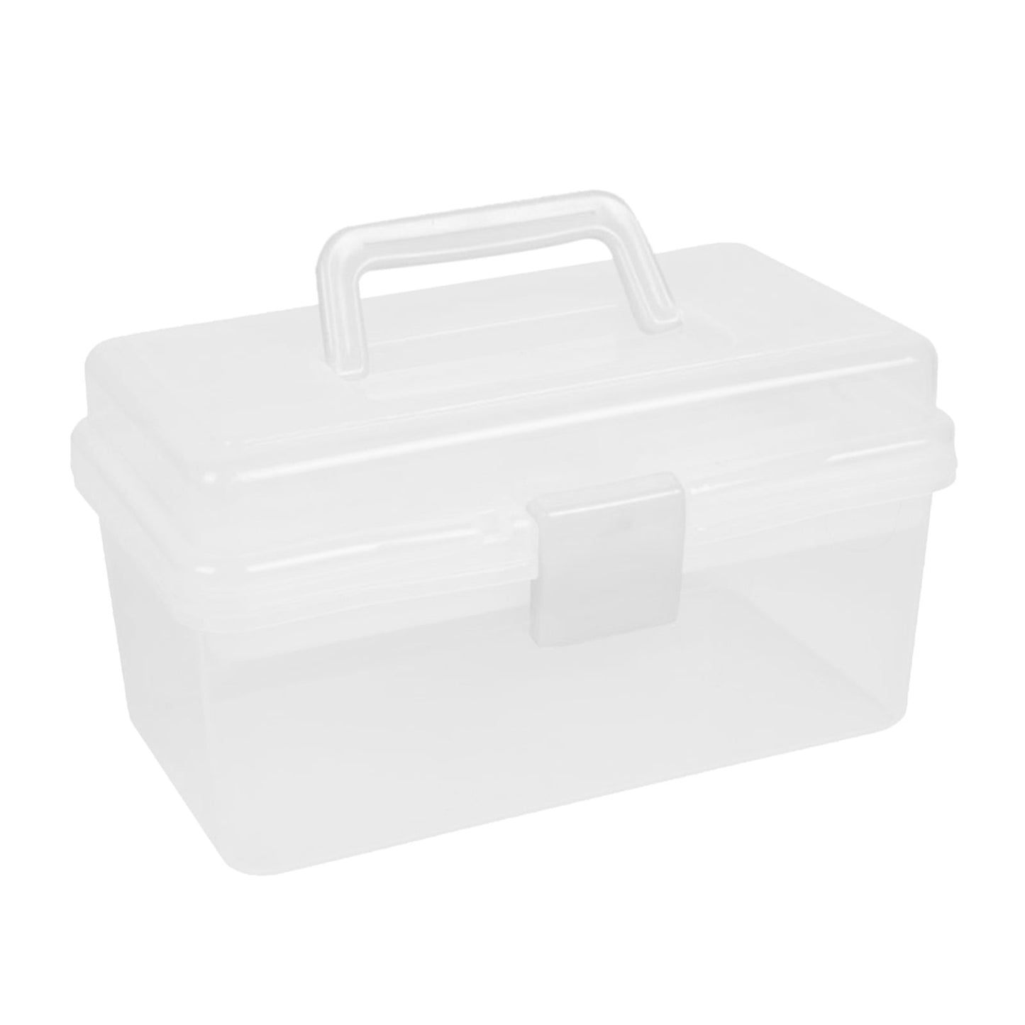Transparent Storage Box, Clear Storage Latch Box Plastic Container Plastic Carrying Case with Handle and V1189-LWWAL-20260401-06877