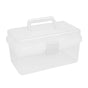 Transparent Storage Box, Clear Storage Latch Box Plastic Container Plastic Carrying Case with Handle and V1189-LWWAL-20260401-06877