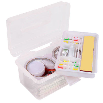 Transparent Storage Box, Clear Storage Latch Box Plastic Container Plastic Carrying Case with Handle and V1189-LWWAL-20260401-06877