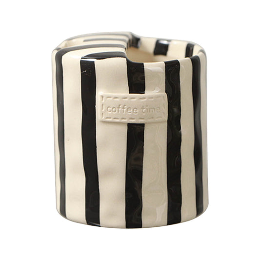 Coffee Mug Espresso Cup,Ceramic Coffee Mugs Porcelain Coffee Cup Hand-Painted Striped Art Multiple Use for V1189-LWWAL-20260401-06883