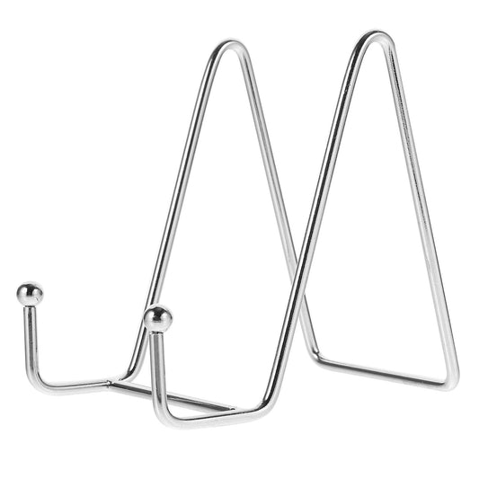 Plate Holder Easel Display Stand, Metal Plate Stands for Display, Tabletop Picture Stand, Silver Iron Easels V1189-LWWAL-20260401-06897