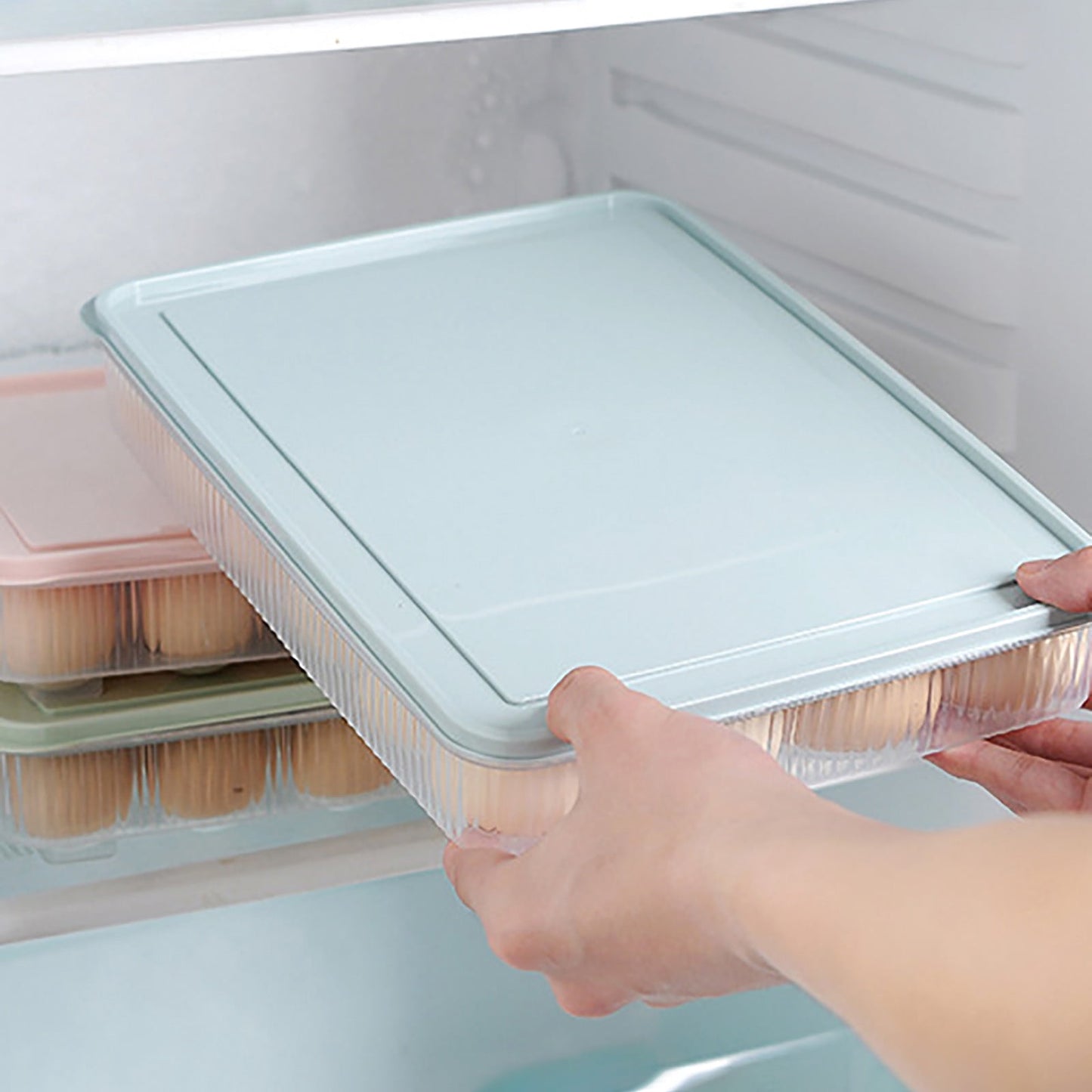 Deviled Egg Containers with Lid, Stackable Deviled Egg Box for 24 Eggs, Clear Egg Holder for Fridge with Lid, V1189-LWWAL-20260401-06924