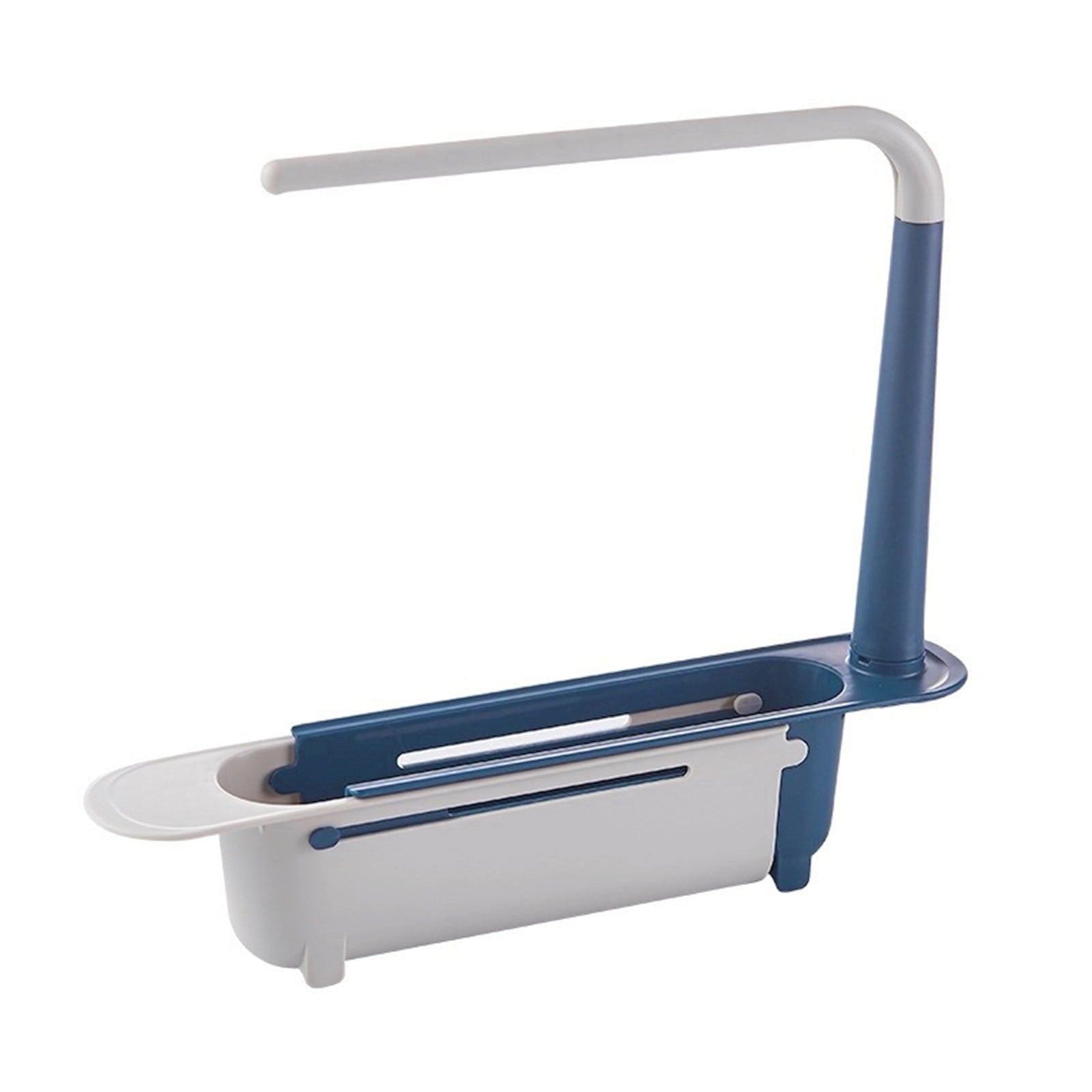 1 Pcs Telescopic Kitchen Over Sink Organizer With Towel Hanger,Expandable Dish Caddy Drying Rack,Drain Basket V1189-LWWAL-20260401-06938