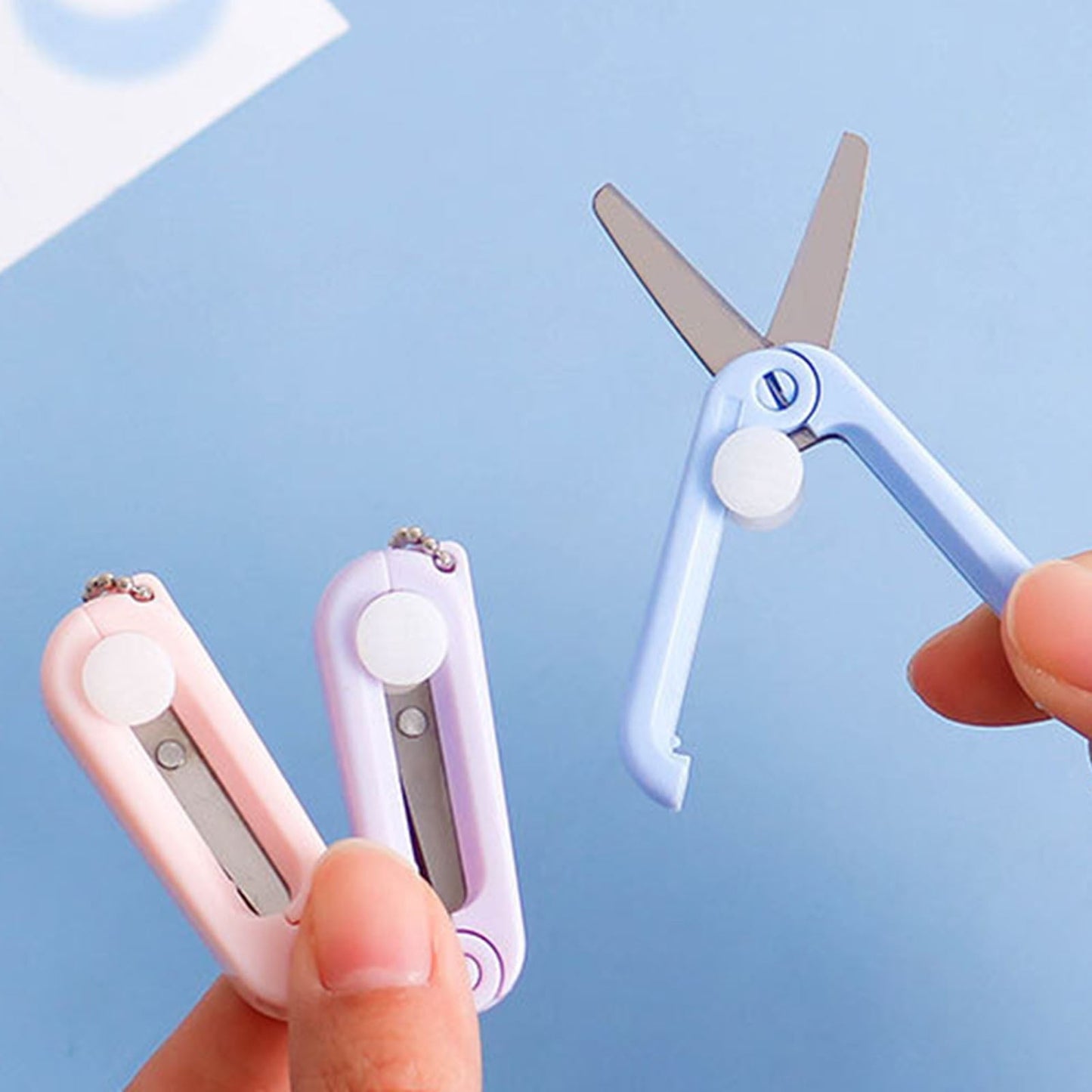 1 Pcs Mini Folding Scissors With Key Chain,1.85 Inch Keychain Scissors,Small Foldable Scissors,Portable V1189-LWWAL-20260401-06943