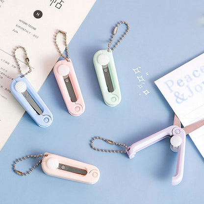 1 Pcs Mini Folding Scissors With Key Chain,1.85 Inch Keychain Scissors,Small Foldable Scissors,Portable V1189-LWWAL-20260401-06943