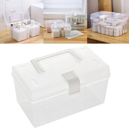 Plastic Storage Bins With Lid and Handle, Plastic Latch Storage Box, Stackable Storage Container, Small V1189-LWWAL-20260401-06957