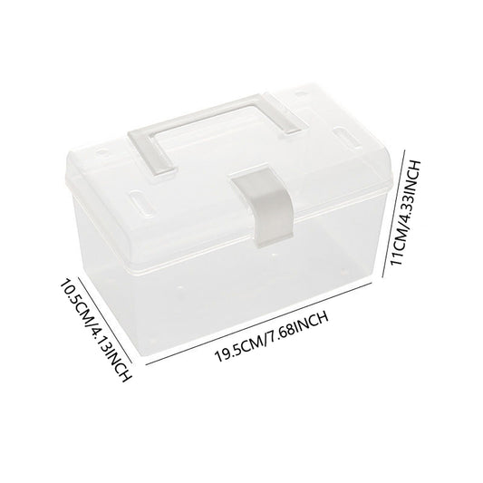 Plastic Storage Bins With Lid and Handle, Plastic Latch Storage Box, Stackable Storage Container, Small V1189-LWWAL-20260401-06957