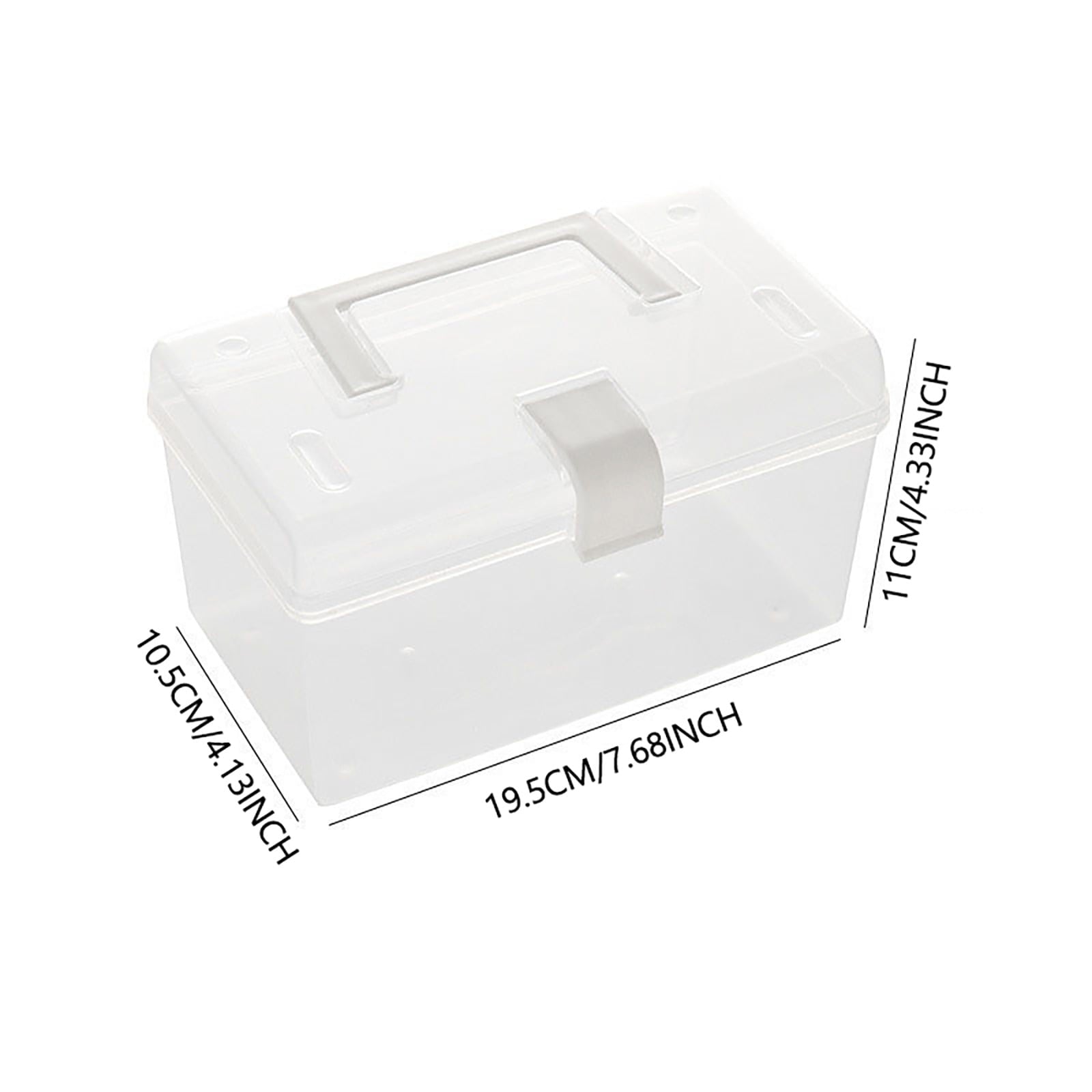 Plastic Storage Bins With Lid and Handle, Plastic Latch Storage Box, Stackable Storage Container, Small V1189-LWWAL-20260401-06958