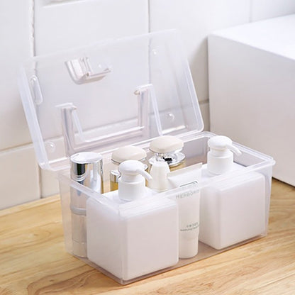 Plastic Storage Bins With Lid and Handle, Plastic Latch Storage Box, Stackable Storage Container, Small V1189-LWWAL-20260401-06958