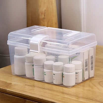 Plastic Storage Bins With Lid and Handle, Plastic Latch Storage Box, Stackable Storage Container, Small V1189-LWWAL-20260401-06958
