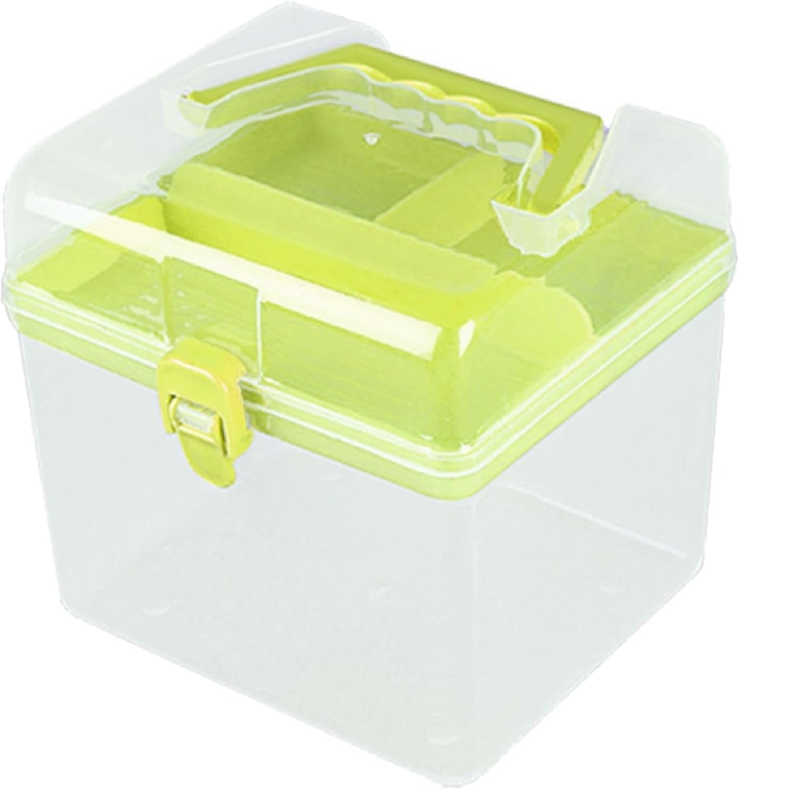 Plastic Storage Bins With Lid and Handle, Plastic Latch Storage Box, Stackable Storage Container, Small V1189-LWWAL-20260401-06959