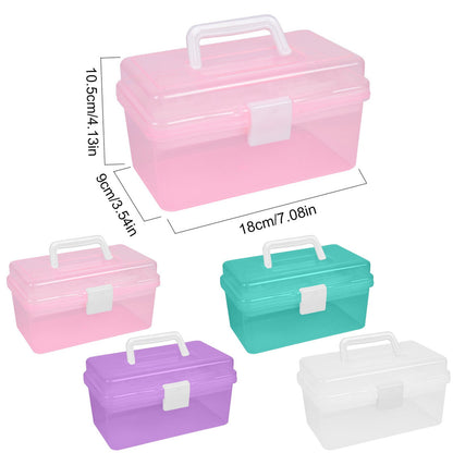 Plastic Storage Bins With Lid and Handle, Plastic Latch Storage Box, Stackable Storage Container, Small V1189-LWWAL-20260401-06960