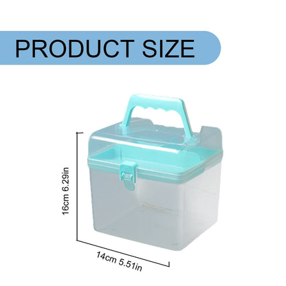 Plastic Storage Bins With Lid and Handle, Plastic Latch Storage Box, Stackable Storage Container, Small V1189-LWWAL-20260401-06963