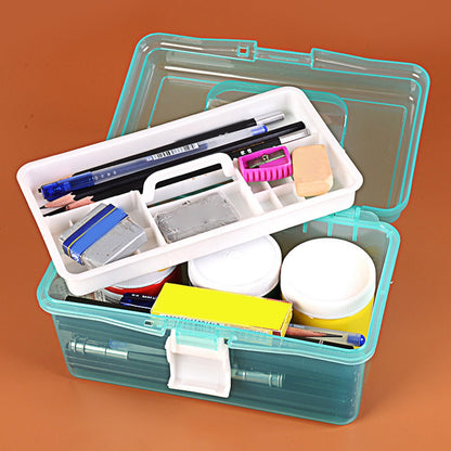 Plastic Storage Bins With Lid and Handle, Plastic Latch Storage Box, Stackable Storage Container, Small V1189-LWWAL-20260401-06968