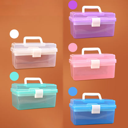 Plastic Storage Bins With Lid and Handle, Plastic Latch Storage Box, Stackable Storage Container, Small V1189-LWWAL-20260401-06968