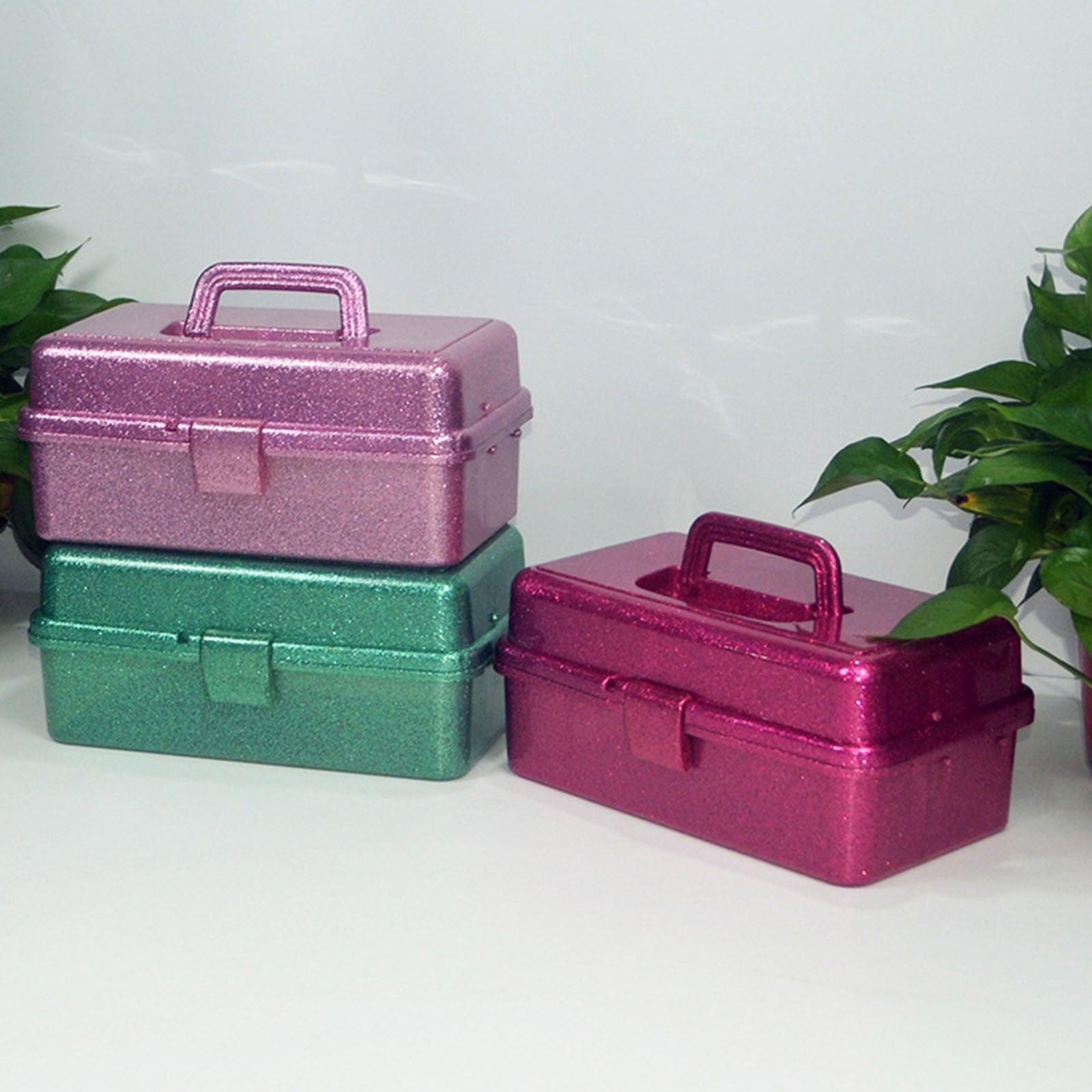 Plastic Storage Bins With Lid and Handle, Plastic Latch Storage Box, Stackable Storage Container, Small V1189-LWWAL-20260401-06969