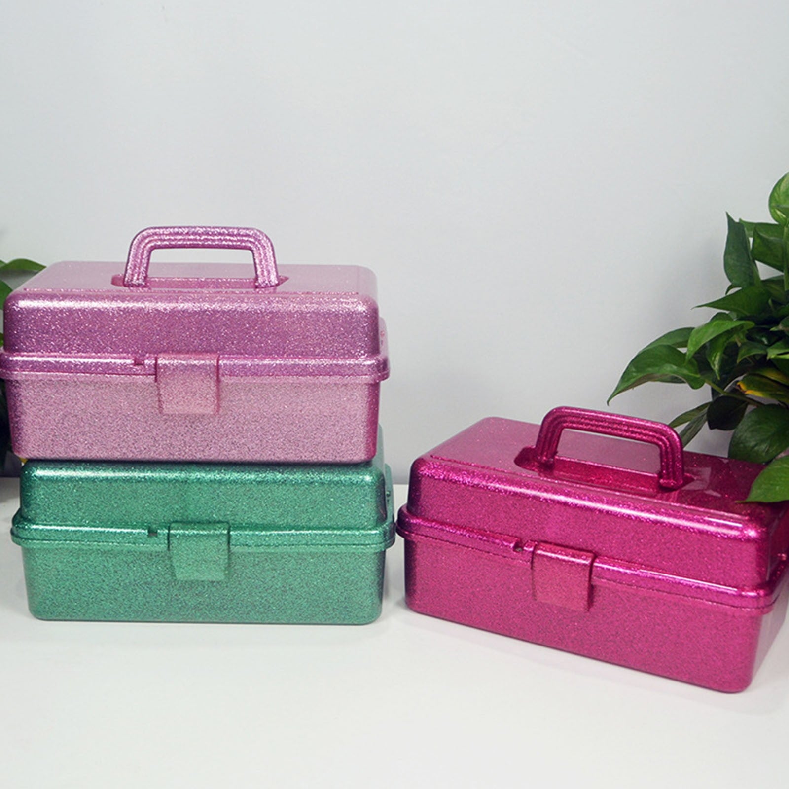 Plastic Storage Bins With Lid and Handle, Plastic Latch Storage Box, Stackable Storage Container, Small V1189-LWWAL-20260401-06969