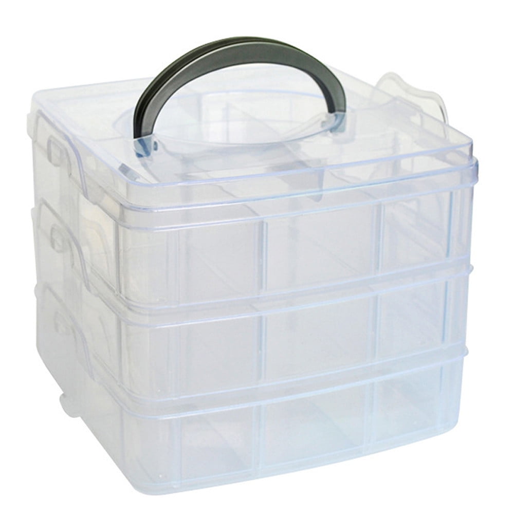 Plastic Storage Bins With Lid and Handle, Plastic Latch Storage Box, Stackable Storage Container, Small V1189-LWWAL-20260401-06970