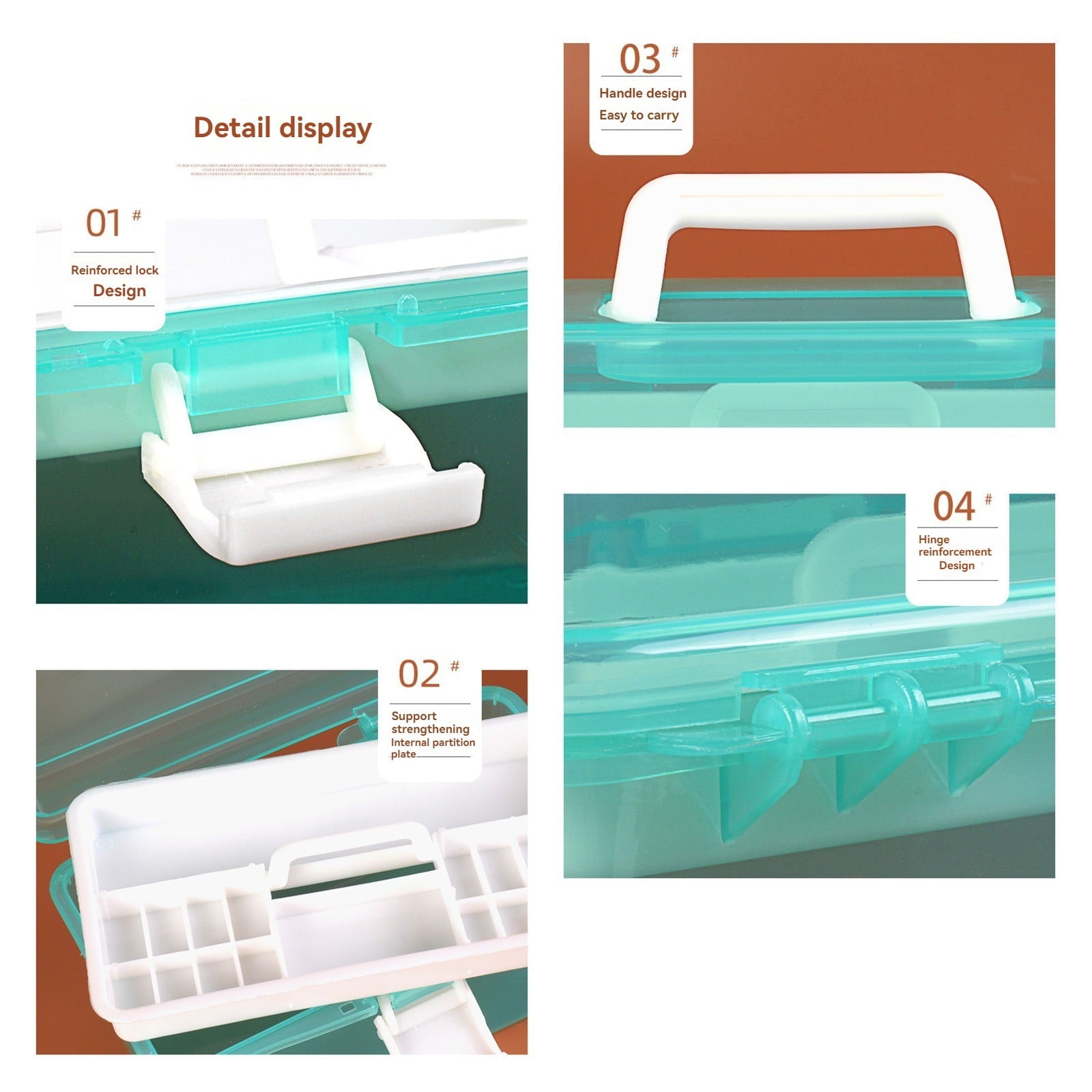 Plastic Storage Bins With Lid and Handle, Plastic Latch Storage Box, Stackable Storage Container, Small V1189-LWWAL-20260401-06971