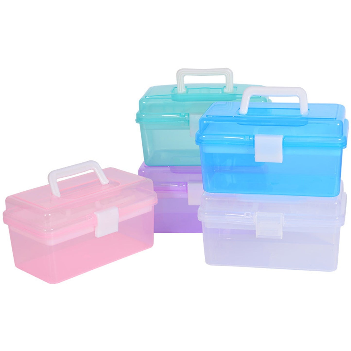 Plastic Storage Bins With Lid and Handle, Plastic Latch Storage Box, Stackable Storage Container, Small V1189-LWWAL-20260401-06971