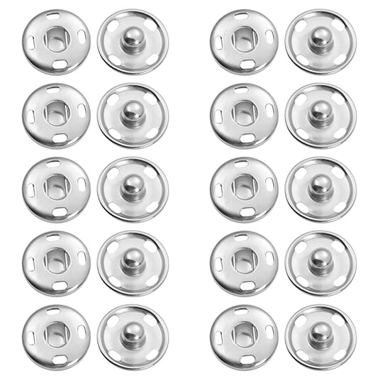 Snap Buttons for Clothes, Heavy Duty Metal Snaps for Fabric, 15mm Metal Sewing Snaps, Press Studs for Sewing V1189-LWWAL-20260401-06998