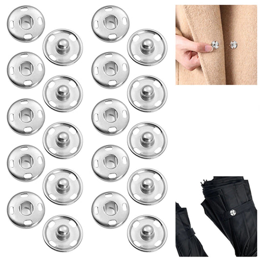 Snap Buttons for Clothes, Heavy Duty Metal Snaps for Fabric, 15mm Metal Sewing Snaps, Press Studs for Sewing V1189-LWWAL-20260401-06998
