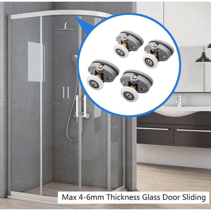 Shower Door Rollers, Single Shower Door Runners/Wheels/Pulleys/Guides 25mm Diameter Home Bathroom DIY V1189-LWWAL-20260401-07005