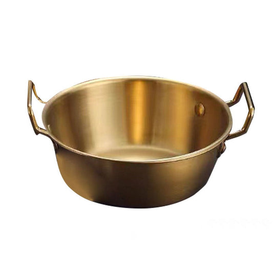 Stainless Steel Soy Sauce Dishes,Sauce Dish Metal Popcorn Pot reusable,Golden Dipping Bowl with Handle V1189-LWWAL-20260401-07013