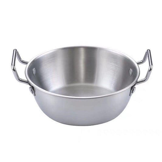 Stainless Steel Soy Sauce Dishes,Sauce Dish Metal Popcorn Pot reusable,Golden Dipping Bowl with Handle V1189-LWWAL-20260401-07014