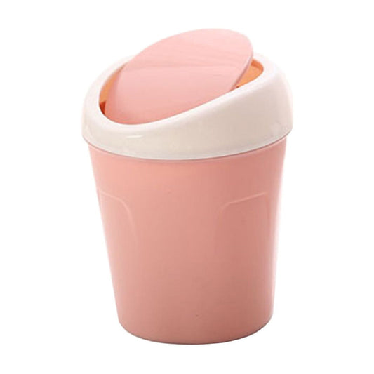 Mini Desk Trash Can with Swing Lid,Tiny Countertop Garbage Bin Portable Waste Basket for Desktop Home V1189-LWWAL-20260401-07022