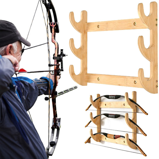 Bow Rack, Wall Mount Sword Holder, Wooden Wall Mount Bow Hanger Heavy Duty Archery Bows Wall Holder for V1189-LWWAL-20260401-07096