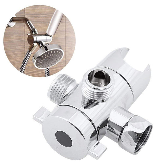 3-Way Diverter Valve, 1/2 Inch Shower Arm Diverter with Handheld Showerhead Bracket, Heavy-Duty Shower Head V1189-LWWAL-20260401-07102