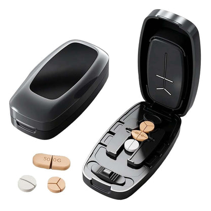 Dual Fixing Clips, Multi-Pill Cutting, Adjustable Slot Pill Cutter - Fits Small/Large Pills, Vitamins, V1189-LWWAL-20260401-07105