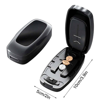 Dual Fixing Clips, Multi-Pill Cutting, Adjustable Slot Pill Cutter - Fits Small/Large Pills, Vitamins, V1189-LWWAL-20260401-07105