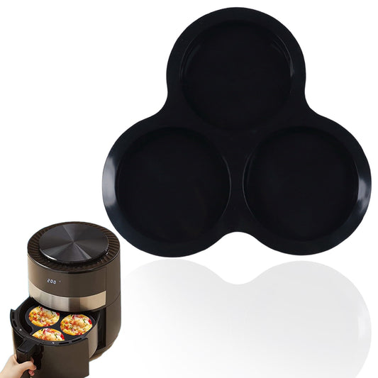 1 Pcs Silicone Egg Cups for Air Fryer,3-Cavity Cupcake Baking Tray,Round Silicone Baking Tools,Round Silicone V1189-LWWAL-20260401-07118