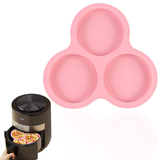 1 Pcs Silicone Egg Cups for Air Fryer,3-Cavity Cupcake Baking Tray,Round Silicone Baking Tools,Round Silicone V1189-LWWAL-20260401-07121
