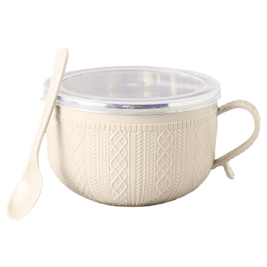 5.5'x3.74' Soup Mugs with Handles,Food Grade Heat-Resistant Bowl,Plastic Bowls Mugs with Handles for Coffee V1189-LWWAL-20260401-07123