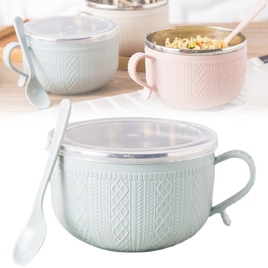 5.5'x3.74' Soup Mugs with Handles,Food Grade Heat-Resistant Bowl,Plastic Bowls Mugs with Handles for Coffee V1189-LWWAL-20260401-07124