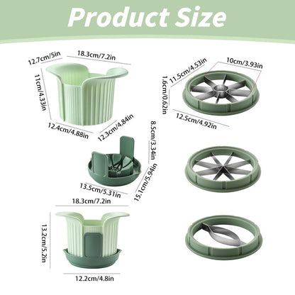 Apple Slicer, Heavy Duty Apple Corer and Slicer with Comfort Handles, 8-Slice Large Apple Slicer, with 1 Pcs V1189-LWWAL-20260401-07128