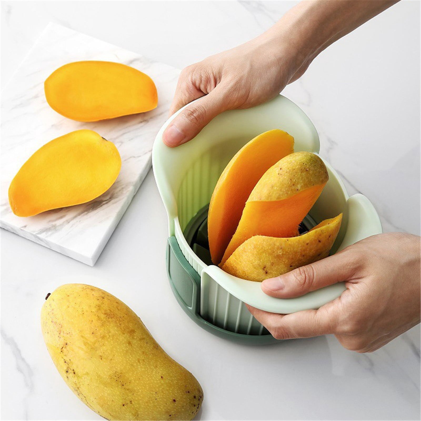 Apple Slicer, Heavy Duty Apple Corer and Slicer with Comfort Handles, 8-Slice Large Apple Slicer, with 1 Pcs V1189-LWWAL-20260401-07128