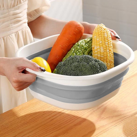 Foldable Massage Foot Bath Bucket with Retractable Design,Portable and Large Capacity for Home Use,Silicone V1189-LWWAL-20260401-07130