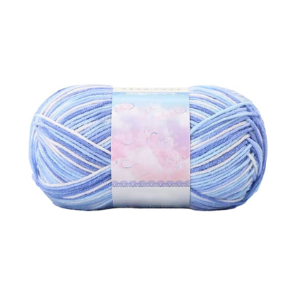 Milk Cotton Tie-Dye Yarn for Knitting and Crochet,130m Multicolor Gradient Wool,Soft and Durable for Blankets V1189-LWWAL-20260401-07137