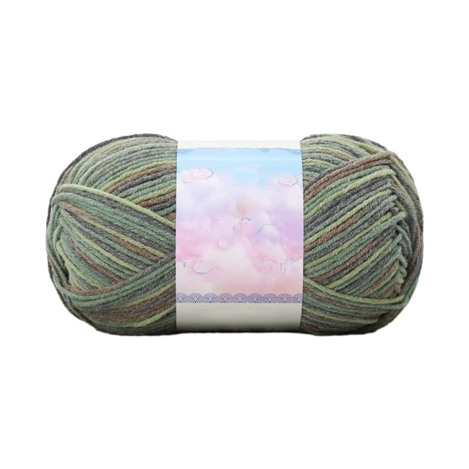 Milk Cotton Tie-Dye Yarn for Knitting and Crochet,130m Multicolor Gradient Wool,Soft and Durable for Blankets V1189-LWWAL-20260401-07139