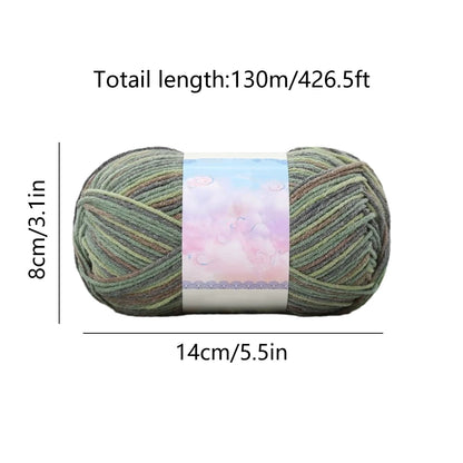 Milk Cotton Tie-Dye Yarn for Knitting and Crochet,130m Multicolor Gradient Wool,Soft and Durable for Blankets V1189-LWWAL-20260401-07139