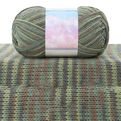 Milk Cotton Tie-Dye Yarn for Knitting and Crochet,130m Multicolor Gradient Wool,Soft and Durable for Blankets V1189-LWWAL-20260401-07139